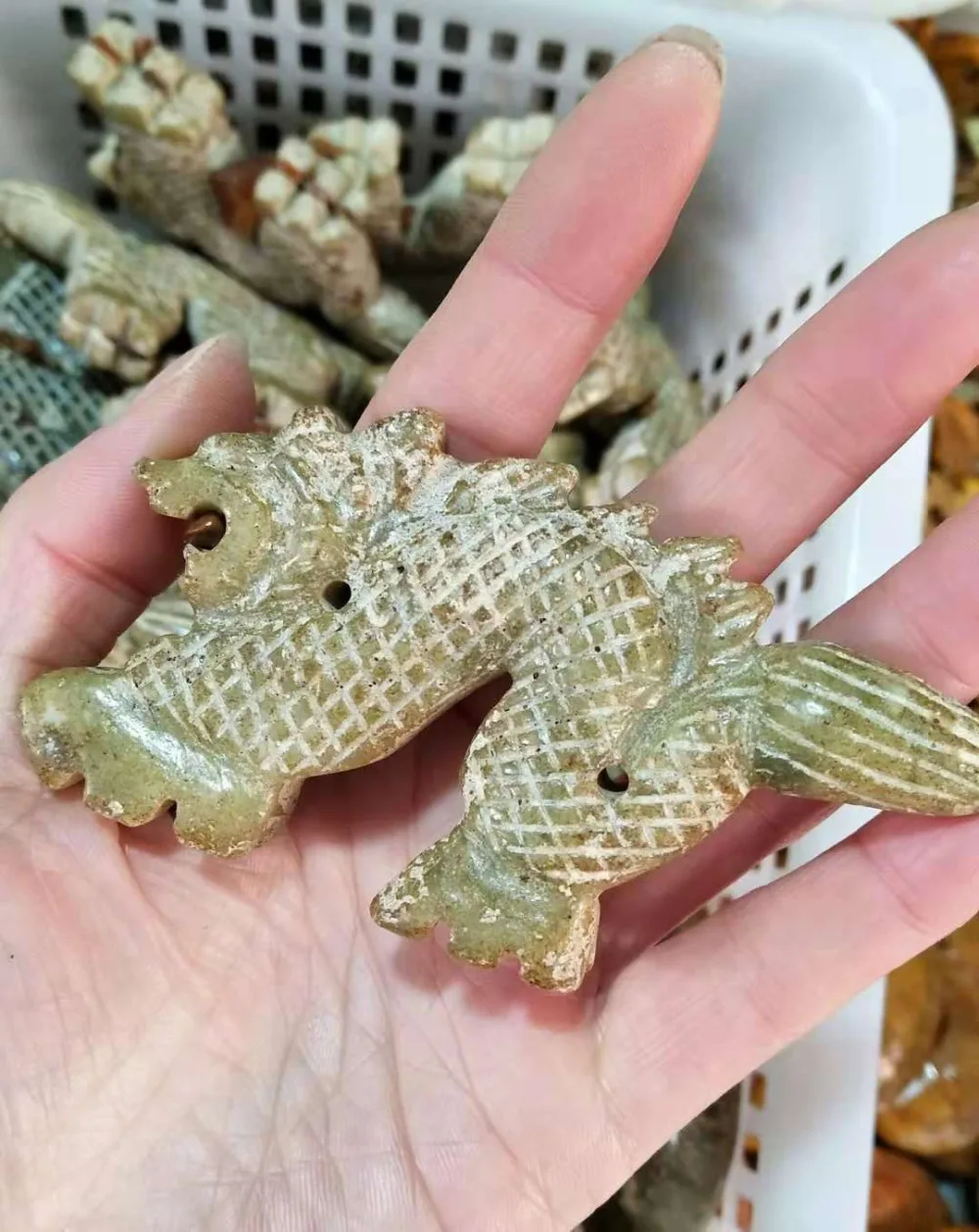 Chinese Han Dynasty natural old jade art dragon rekindled pendant | Дом и сад