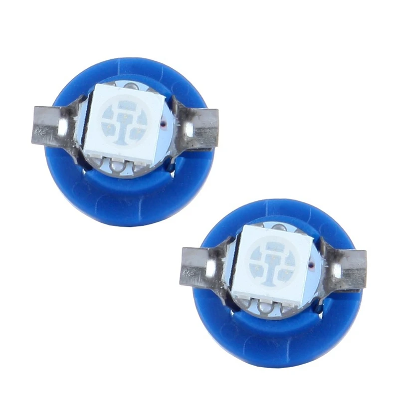 KEYECU 20 шт. синяя T5 B8.5D 5050 1SMD Автомобильная фонарь лампочка|Корпус| |