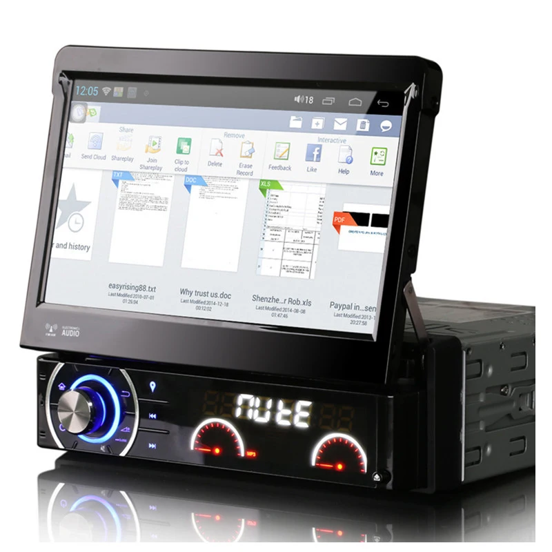 7 дюймов 1024*600 Android 1 DIN автомобильный DVD плеер GPS навигация один din автомобильное радио стерео Bluetooth управление