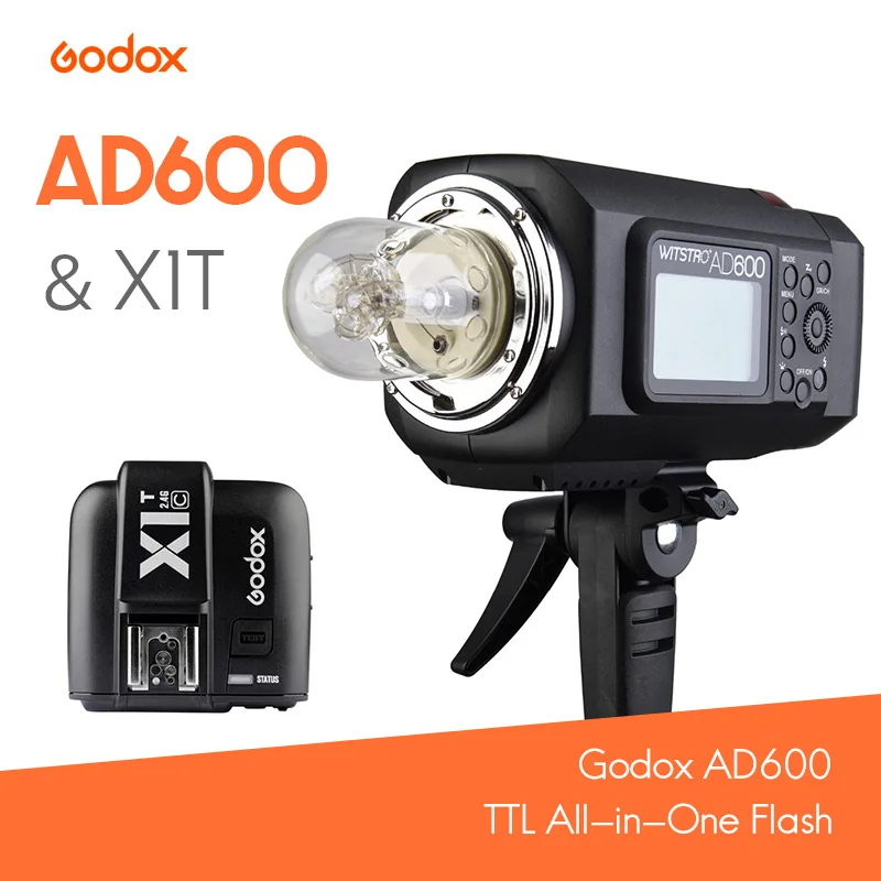 Godox AD600 TTL All-in-One Flash Lithium battery speedlite for Bowen or Mount + X1T Trigger KIT Nikon / Cannon Sony | Электроника