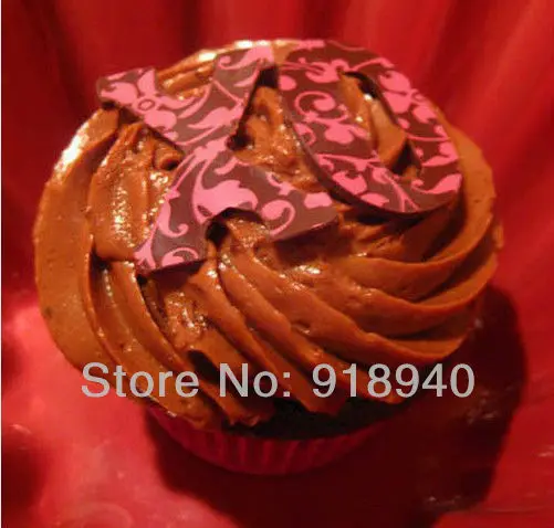 Сине белый узор недорогая съедобная печать Переводные листы для шоколада