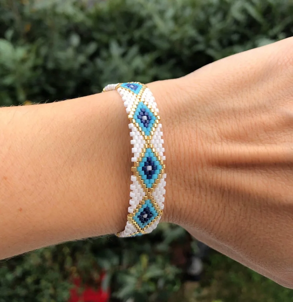 Go2boho браслет от сглаза MIYUKI браслет для женщин и мужчин браслеты новые летние ювелирные изделия Insta модный ткацкий станок Diy подарок