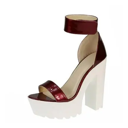 Для женщин Зеленая Кожа PU Пряжка на щиколотке Коренастый Сандалии каблуке