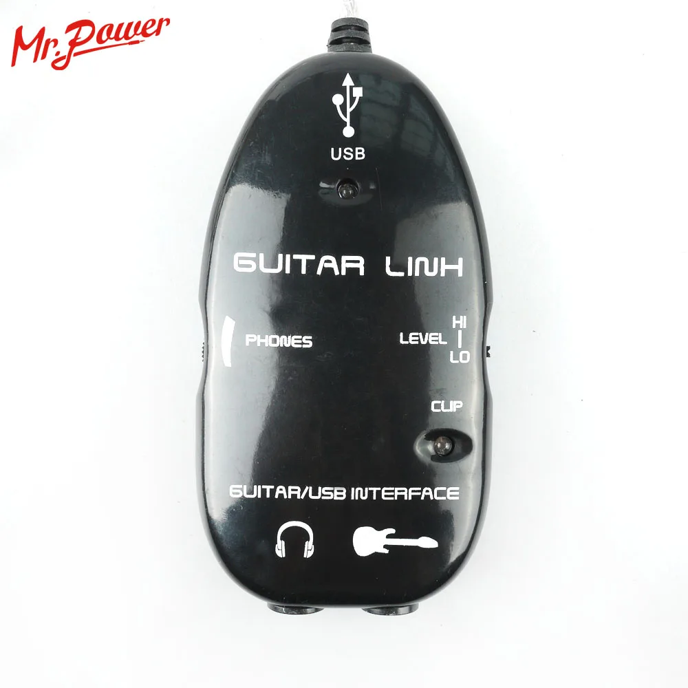 USB аудио кабель для подключения к электрогитаре подключение компьютеру ПК MAC MP3