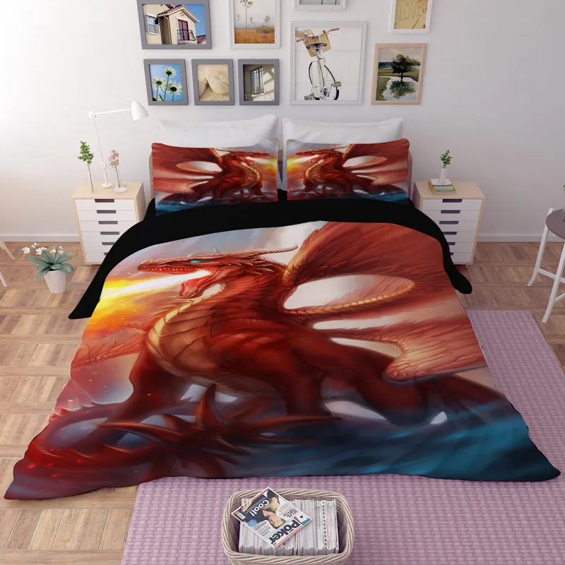 Queen California king Beast pattern Twin Full3 D комплекты постельного белья детская комната простыня