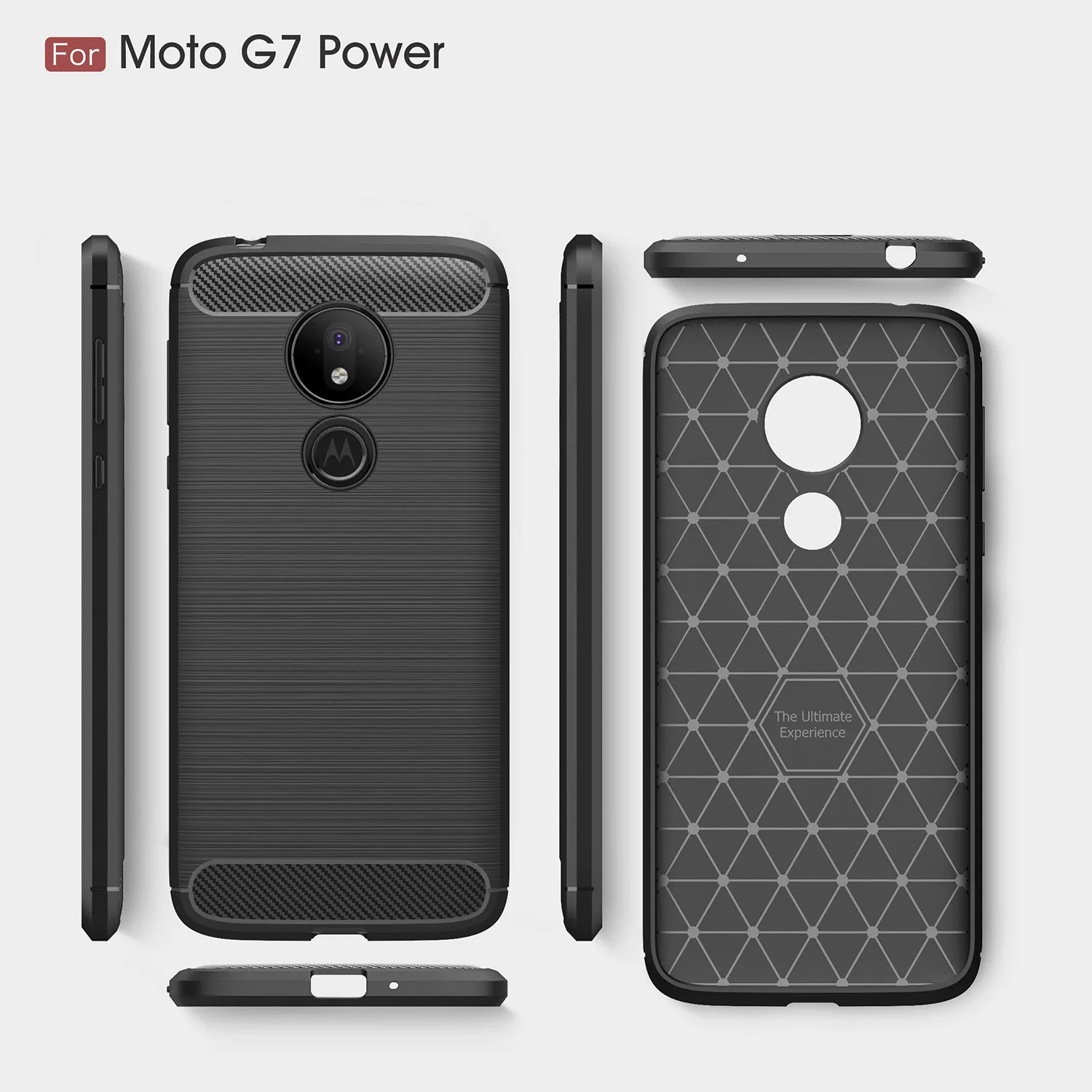 Для Motorola Moto G7 Power чехол для мягкий резиновый силиконовый защитный чехол-бампер