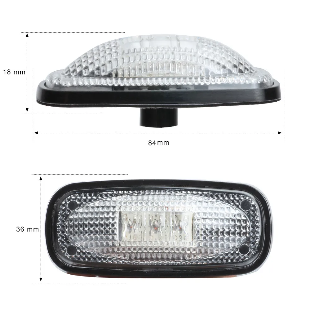 KEYECU 4 шт. 12 В красный светодиод крыло кровать боковые габаритные огни набор для