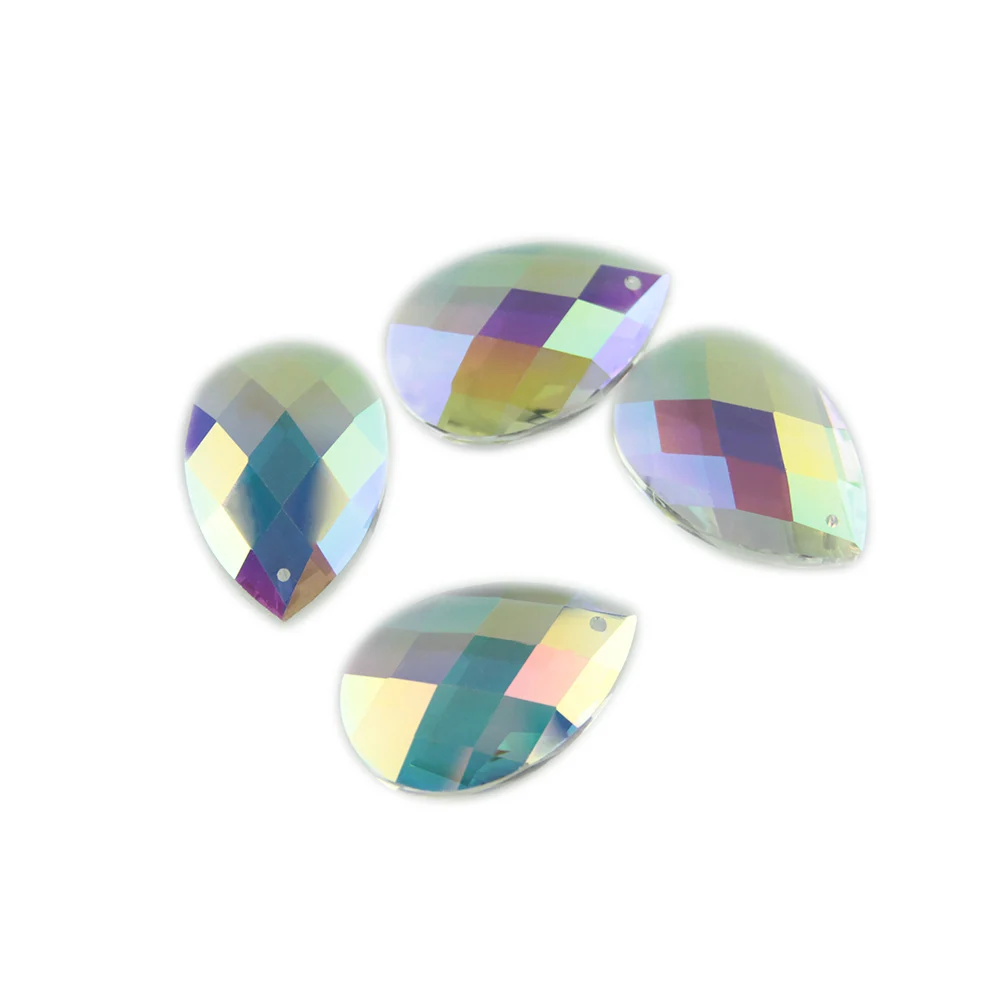 38mm 10pcs/lot AB Transparent Crystal Chandelier Beads Prism Pendant Cross | Лампы и освещение
