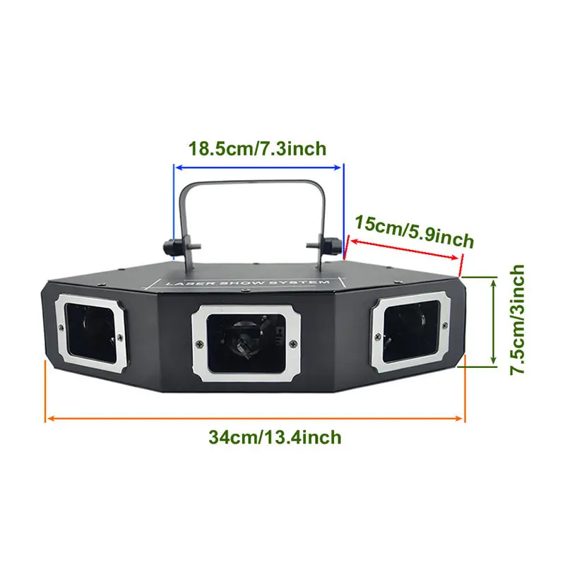 AUCD DMX 3 rgb-подсветка линзы полный Цвет луч оптической сети лазерный луч Главная Вечерние DJ КТВ Освещение проектора A-X3