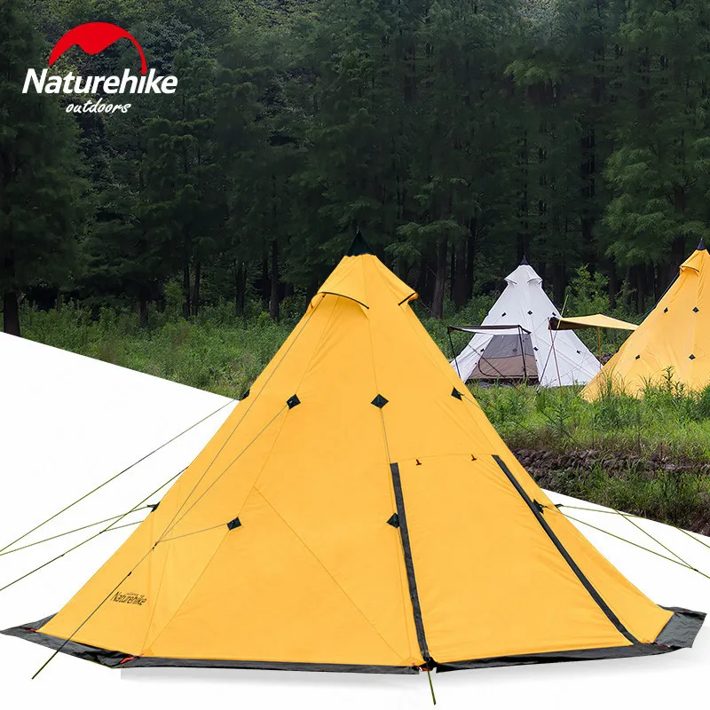 Naturehike вигвам Палатка Наружная палатка Пирамида палатки большой емкости ветрозащитная непромокаемая водонепроницаемая палатка для семьи