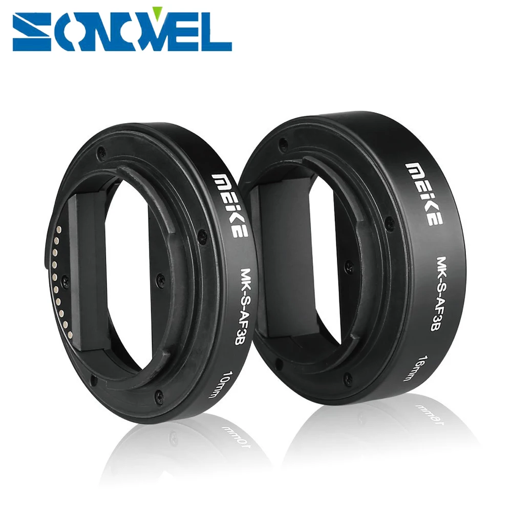 Макроудлинитель Meike с автофокусом 10 мм 16 мм для sony E-Mount FE-Mount беззеркальная камера A7 A7R A7M2 NEX-F3 A3500 A6300 A6500