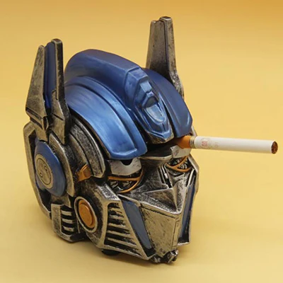 Optimus Prime Домашняя креативная пепельница Megatron Day Hornet черный воин Железный человек покрытая смолой пепельница офисная коробка для хранения индивидуальная ручка держатель - Цвет: Optimus Prime