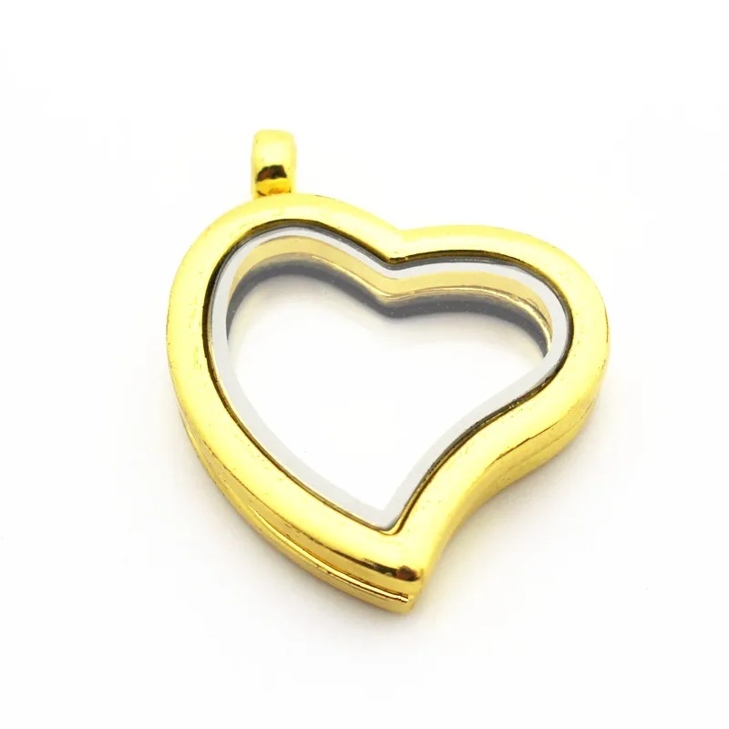 Новейшая 30 мм нержавеющая сталь кристалл сердце плавающий медальон ожерелье