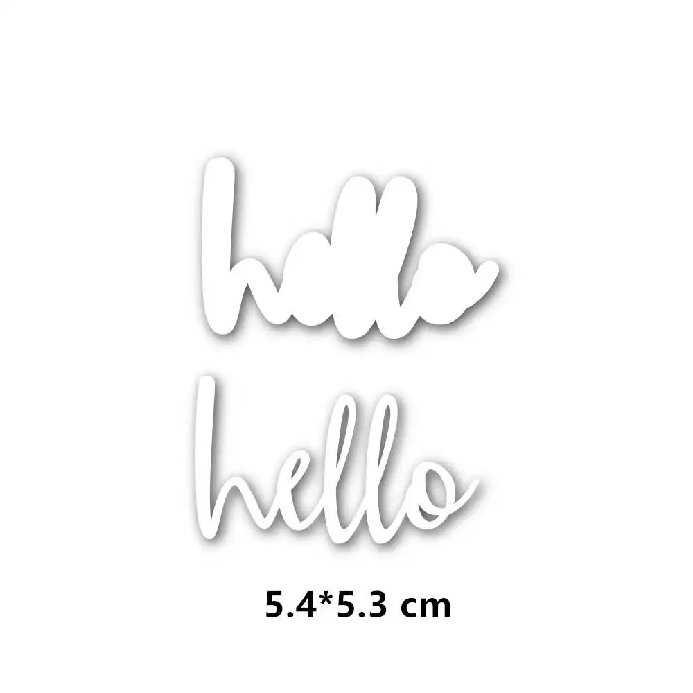 hello 29 Styles Common English Words Metal Cutting Dies Stencil for DIY Scrapbooking Paper Cards Making Decorative Crafts New Die - Цвет: hello