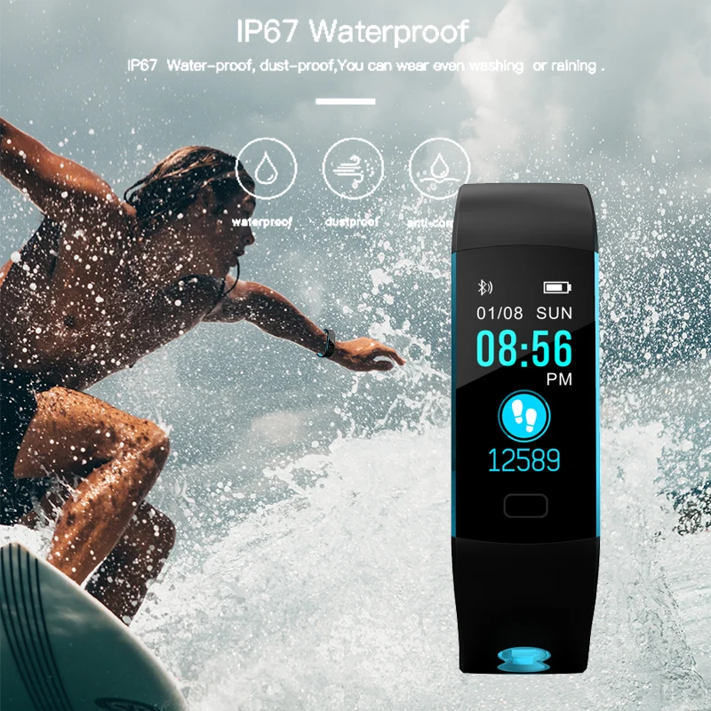 Смарт-браслет BANGWEI для занятий спортом фитнес-часы монитор артериального