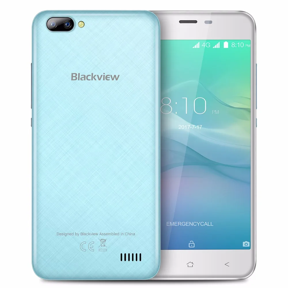 Смартфон Blackview A7 Pro 4g LTE Android 7 0 MT6737 четырехъядерный 5 дюймов 2 Гб ОЗУ 16 ПЗУ двойная