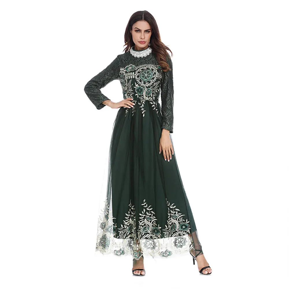 Женское Сетчатое Кружевное Платье макси с вышивкой платье подружки невесты