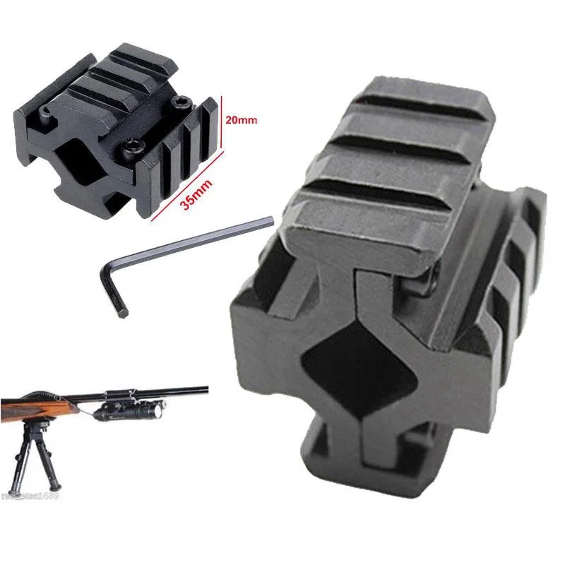 

Mount 4 Rail 3 Slots on Barrel of 20 mm Tactical Barrel Picatinny Weaver Bipod Rifle Scope Rail Mount Hunting Accessories