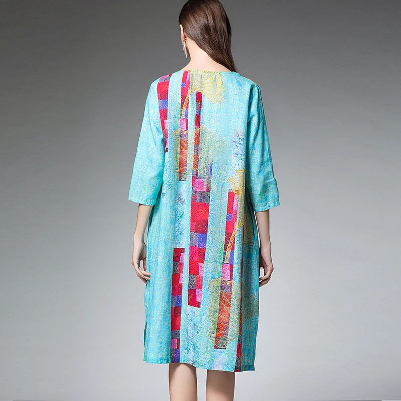 Женское летнее платье вечерние элегантные 2019 очень большие синие с цветочным