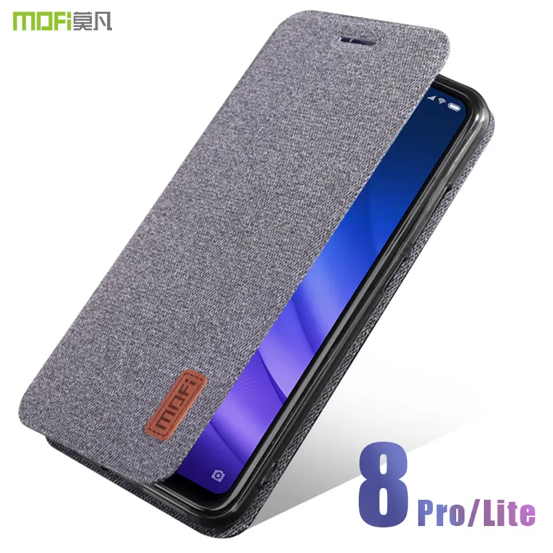 Чехол для xiaomi mi 8 lite, чехол MOFI для xiaomi mi 8 Pro, тканевый флип-чехол для xiaomi mi 8 x, полное покрытие mi 8 lite, флип-матовый чехол