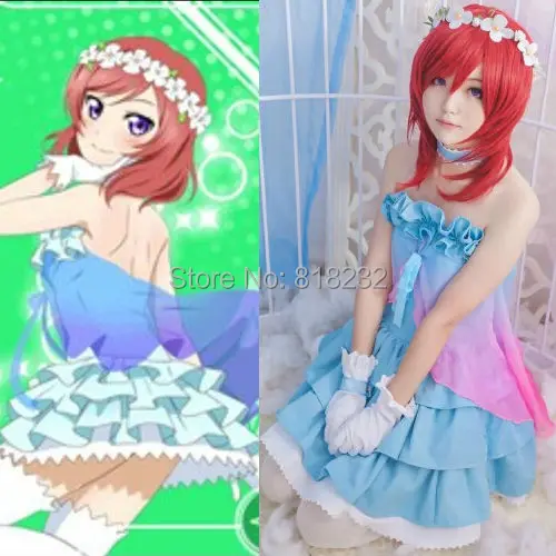 Шифоновое платье футболка Love Live Yume no Tobira Dreams Gate Nishikino Maki Униформа наряд аниме