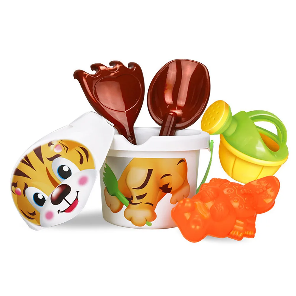 Играть в игрушки Пластик открытый для детей мультфильм крошечные ведро Set Beach