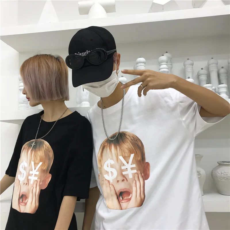 YouGeMan женская футболка весна лето корейский Ulzzang Harajuku Bf принт короткий рукав