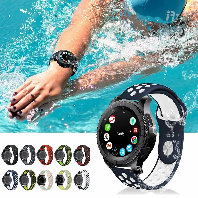 Ремешок силиконовый для Samsung Gear S3 Frontier/S3 спортивный резиновый браслет наручных