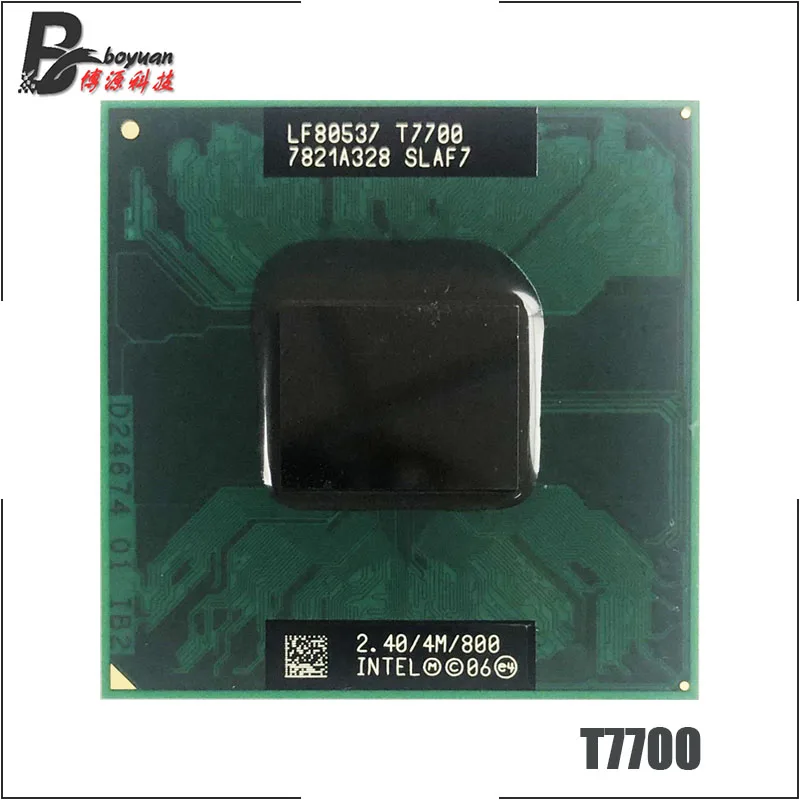 Двухъядерный процессор Intel Core 2 Duo T7700 SLA43 SLAF7 2,4 GHz двухъядерный двухпотоковый процессор 4M 35W Socket P