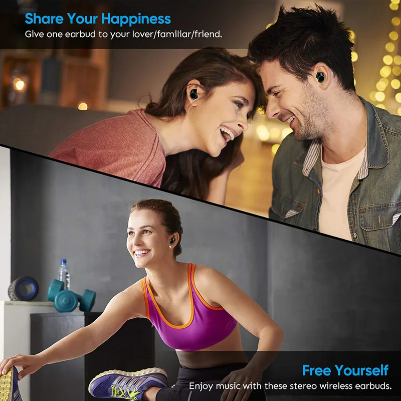 Водонепроницаемый светодиодный цифровой дисплей двойной микрофон V5.0 глубокий