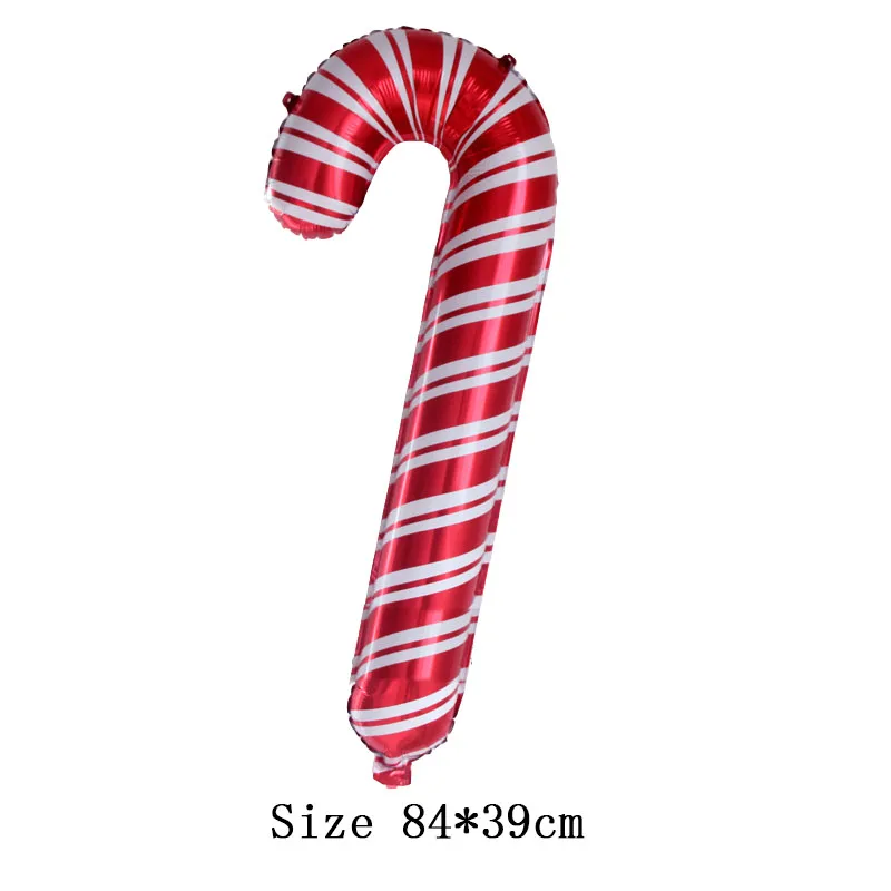 walking stick Рождественские шары рождественские украшения для дома Globos год Navidad фольгированные шары Детские подарки надувные игрушки - Цвет: walking stick