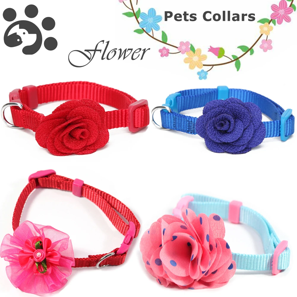 Ошейник для домашних питомцев быстросъемный цветочный ошейник маленьких и