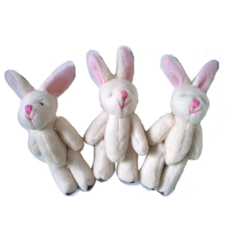 20 шт./лот Kawaii Mini Bunny Плюшевые игрушки цветок кролик мягкие животные Маленькая