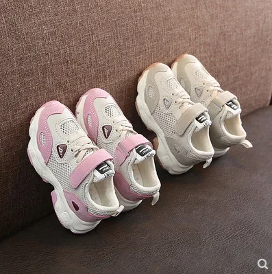 Детская теннисная обувь детская спортивная сетчатая дышащая для маленьких