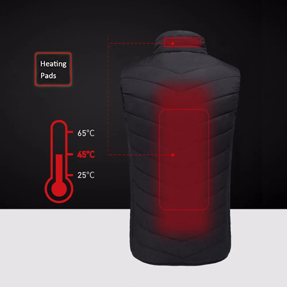 Лидер продаж 2019 зимнее пальто Мужской легкий изолированный жилет с подогревом