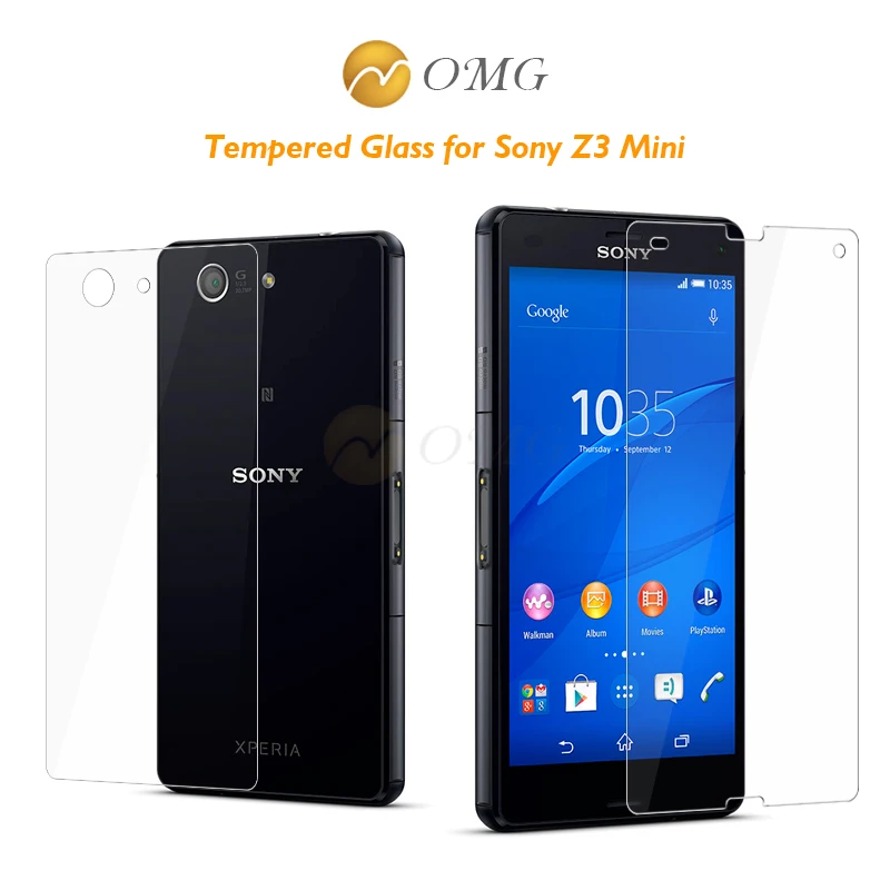 Переднее + заднее прозрачное закаленное стекло для Sony Xperia M4 Aqua Z2 Z3 Z4 Z1mini Z3MINI Z5 mini