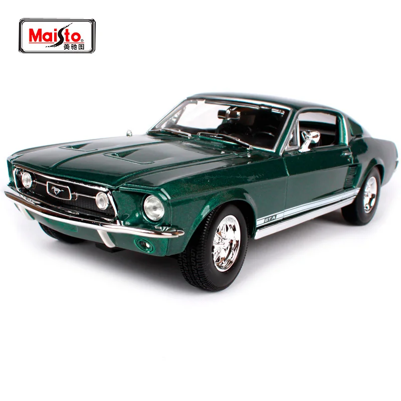 Maisto 1:18 1967 Ford Mustang GTA Fastback Muscle Car model Diecast Model Car Toy New In Box Free Shipping 31166 maisto 1 24 2015 ford mustang gt modern muscle diecast model car toy new in box free shipping 31369
