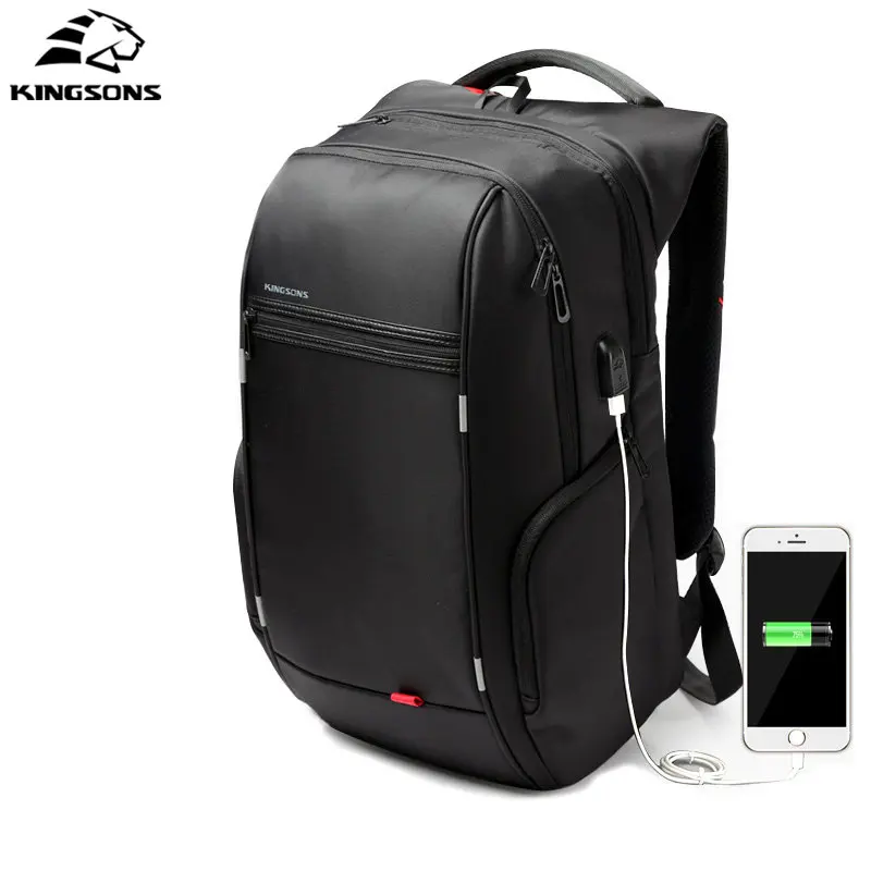 Kingsons Анти-Вор Водонепроницаемый USB bagpack 13/15/17 дюйм(ов) ноутбук рюкзак для Для мужчин школьный рюкзак сумка для мужчин для путешествий Mochila