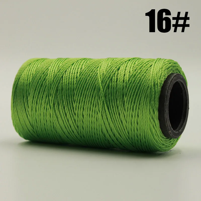 NO.16 1 рулон, цветная полиэфирная нить для шитья, кожаная вощеная нить для вышивки крестиком, шнур, кожаная нить, нить для шитья своими руками - Цвет: NO.16