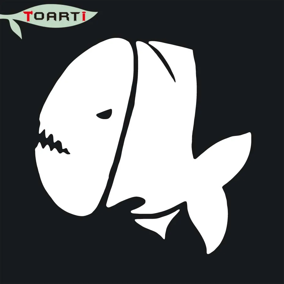 Забавные виниловые наклейки Piranha автомобильная наклейка с изображением рыбы