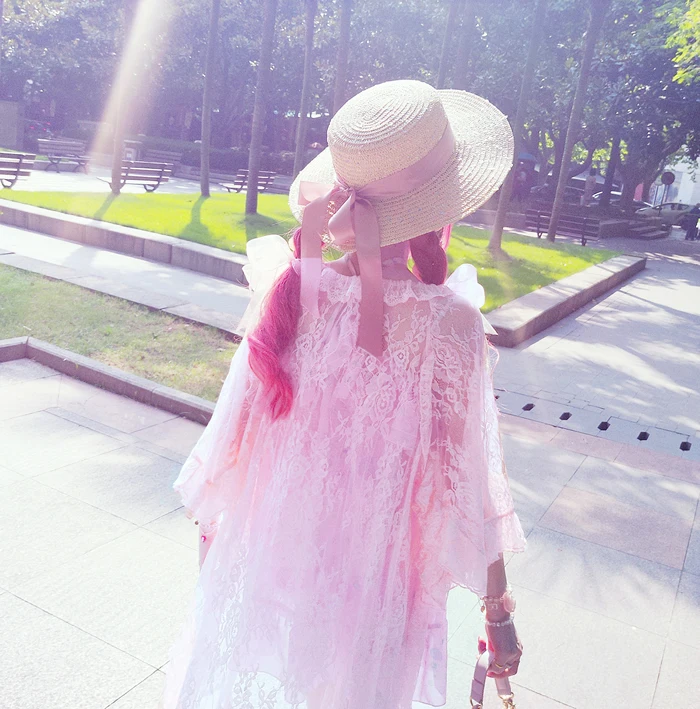 Рубашка принцессы Bobon21 японская для морского отдыха стандартная кружевная