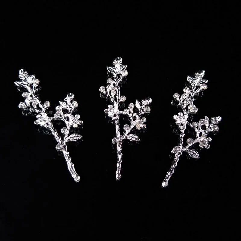 50 шт в наборе с рисунком цветов и листьев ветви украшением виде кристаллов Стразы