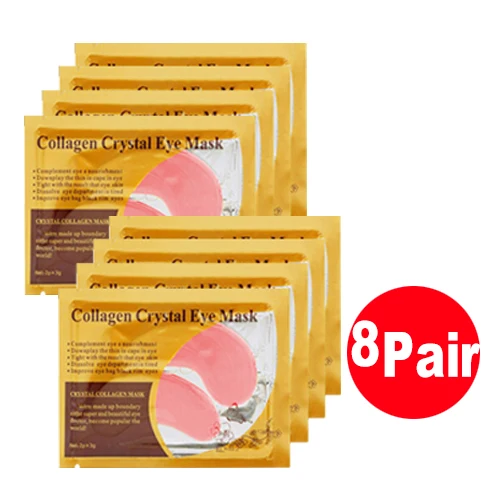 Collagen eye mask 15 16 шт. = 8 упаковок, LANBENA коллагеновая маска для глаз, патчи для глаз, удаляющие темные круги, Антивозрастная увлажняющая, против отечности, Золотая маска для глаз - Цвет: Collagen eye mask 15