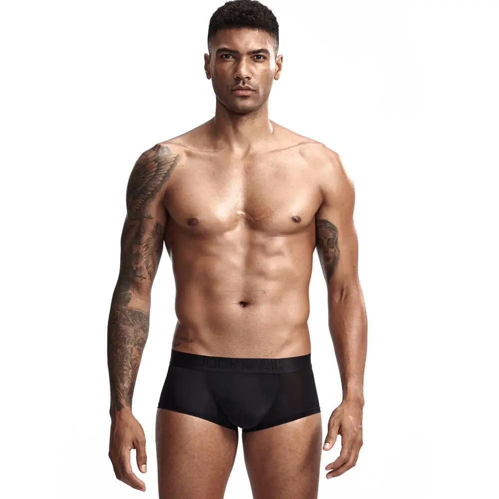 JOCKMAIL, ультратонкое сексуальное нижнее белье, мужские боксеры, одноцветные выпуклые мужские трусы, Короткие трусы, мужские трусы-боксеры