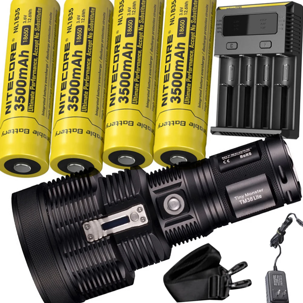 NITECORE TM38 Lite перезаряжаемый фонарик CREE XHP35 HI D4 max 1800 люмен наружный прожектор луч фонарь 1400 м