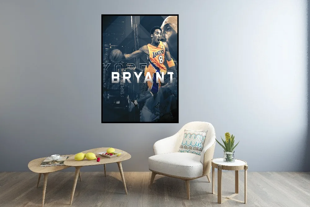 Modern Wall ART Kobe Bryant #8 Poster Print Canvas Art Pictures For Living Room Los Angeles Lakers | Дом и сад