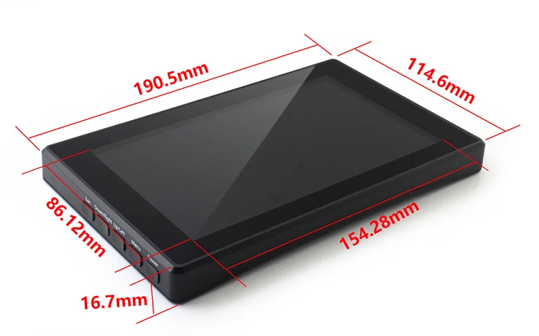 Waveshare 7 дюймовый HDMI ЖК-дисплей(H)+ чехол, 1024x600, ips, емкостный сенсорный экран ЖК-дисплей, поддержка WIN10 IOT, Win 10/8. 1/8/7, Raspberry Pi, Banana Pi и т. д
