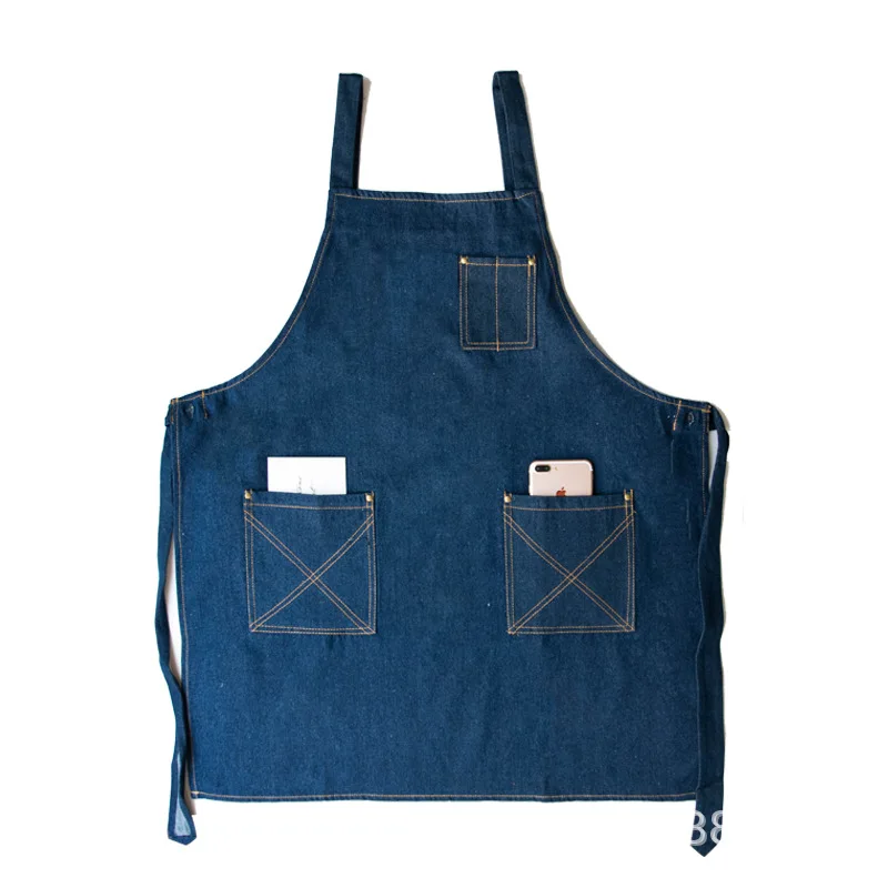 Canvas Apron Outsides BBQ Senior Green Bib Kitchen Cleaning for Women Men Cooking Restaurant Waitress Custom |