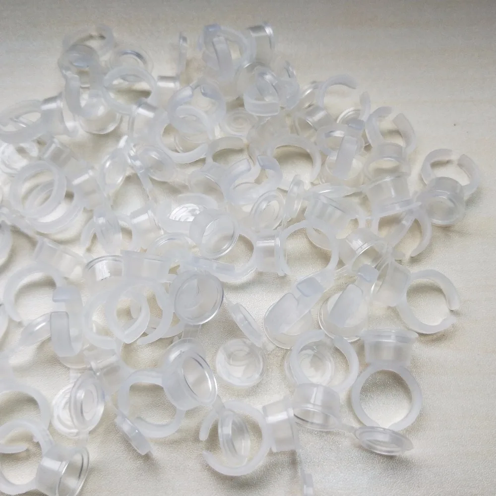 

50Pcs/lot New Design Ring Cups With Caps Professional Tattoo Pingment Caps with Anti-Overflow Cover Tattoo Ink Holder Container