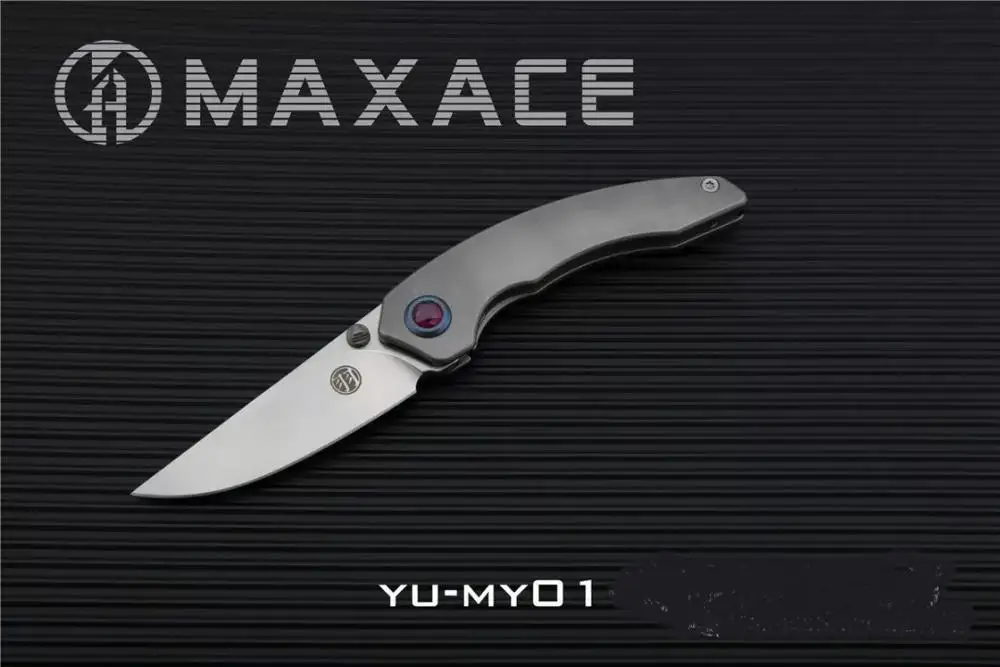 normal gray Maxace YU Jentry титановый M390 ножевой подшипник, компактный походный нож - Цвет: normal gray